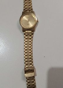 Sonata Gold Tone Watch