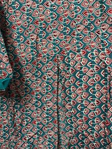 Green Printed Cold Shoulder Kurta