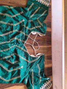 Designer Emerald Green Embroidered Blouse