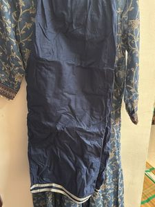 Blue Floral Print Kurta