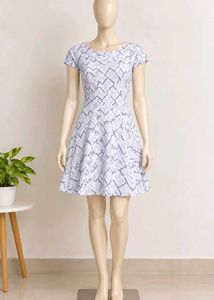 Chic Printed Fit and Flare Dress