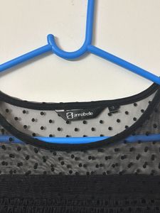 Chic Black Polka Dot Mesh Dress