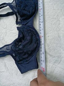 Sheer Embroidered Bra 🤎