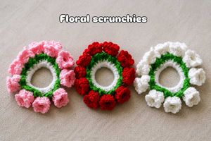 🌸Handmade Floral Scrunchie✨