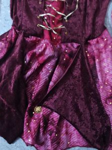Princess Renaissance Dress with Gold Accents