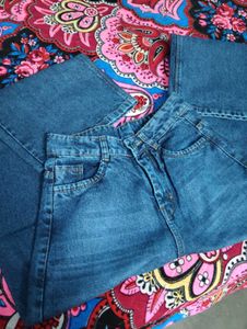 Blue Wide Leg Jeans