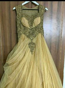 Frontier Gold Embellished Princess Gown