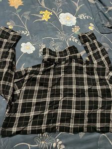 Plaid Button-Down Top