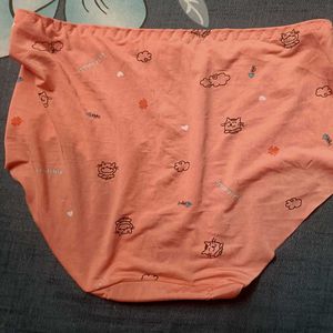 Peach Cartoon Print Briefs