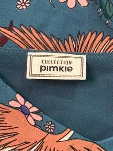 Bohemian Teal Crane Print Camisole Top