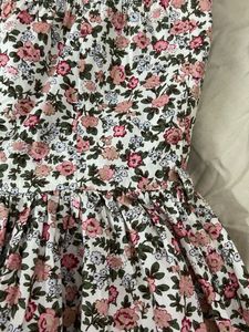 Floral Print Sweetheart Neck Dress
