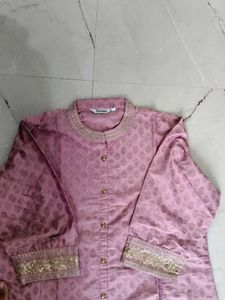 Elegant Pink Embroidered Kurti
