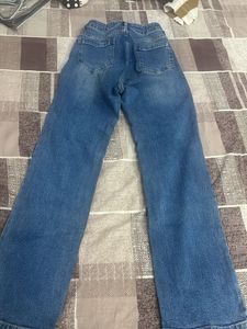 Wide Leg Jeans with Graphic Print