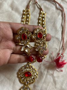 Vintage Stunning Red Stone Jewellery Set