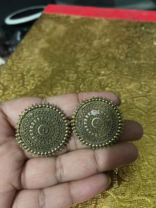 Oxidized Silver Jhumka Earrings
