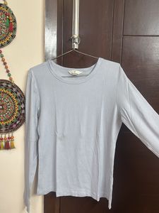 H&M Light Blue Long Sleeve Top