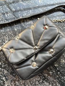 Zara Black Quilted Bag