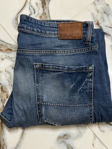 Blue Denim Ripped Jeans