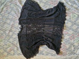 Sheer Black Lace Kimono Cardigan