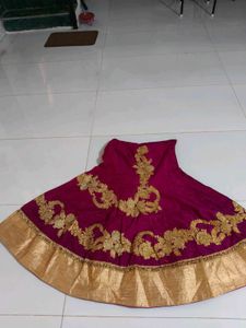 Elegant Embroidered Lehenga Skirt