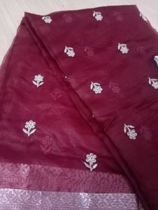 Elegant Light Grey Saree Orgenza