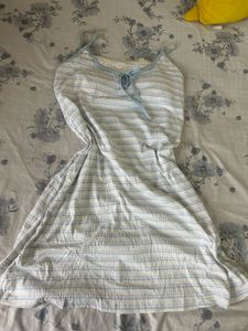 Cute Blue and White Striped Summer Dress