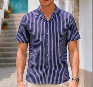 Men's Striped Short Sleeve Shirt😍💙