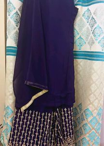 Elegant heavy embroidered palazzo set