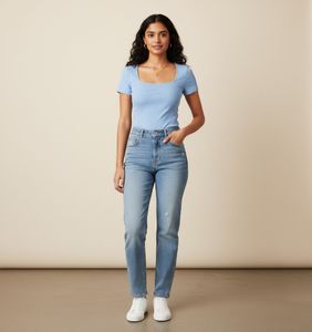 H&M Ribbed Square Neck Top