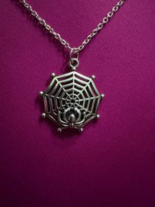 Spider Web Pendant Necklace