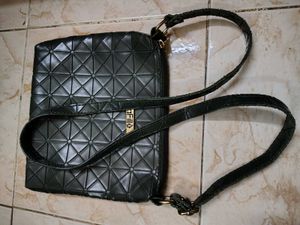 Stylish Geometric Black Crossbody Bag