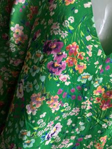Vibrant Floral Print V-Neck Top