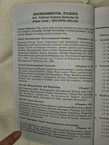 B.A political 3rd semester Environmental science