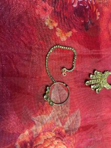 Mangtika &amp; Nose Ring with Chain