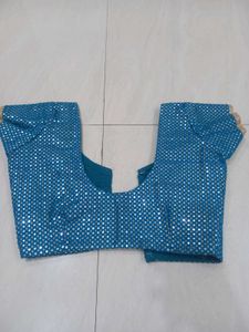 Stunning Blue Sequined Blouse
