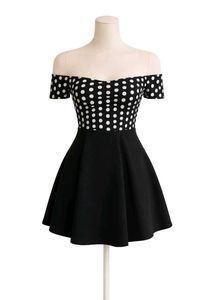 Chic Polka Dot Off-Shoulder Dress