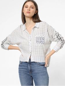 Checked Shirt with Sleeve Detail