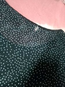 Chic Navy Polka Dot Top