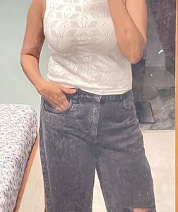 White Sleeveless Top