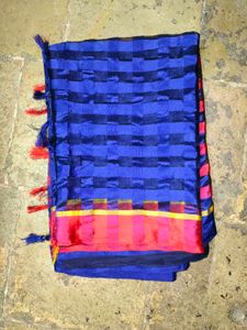 Vibrant Checkered Silk Saree