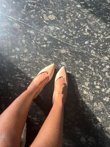 Chic Nude Pointed Toe Heels