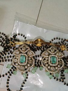 ad diamond mangalsutra with chain Kundan Necklace