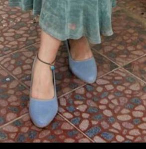 Light Blue Patent Heels