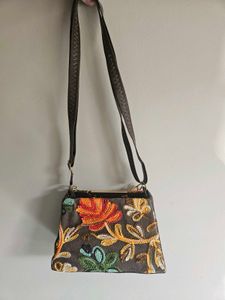 Embroidered Crossbody Bag( never used)