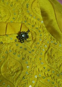 Yellow Sequined Kurta