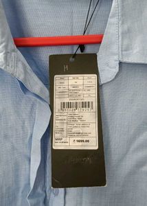 Light Blue Collared Shirt Dress