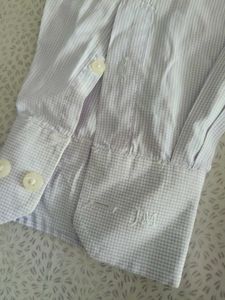 Men's Grey Chequed Long Sleeve Shirt