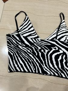zebra print crop top