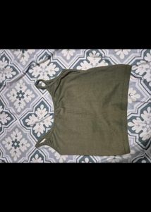 Olive Green Twist Front Camisole