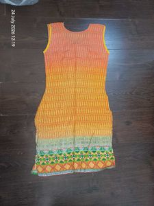 Vibrant Orange Ethnic Kurta